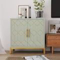 Modern Sideboard with Gold Hardware, Wooden Storage Cabinet with 2 Doors, Accent Buffet for Living Room, Dining Room, Kitchen
