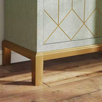 Buffet moderne avec quincaillerie dorée, Armoire de rangement en bois à 2 portes, Meuble d'appoint pour salon, salle à manger, cuisine