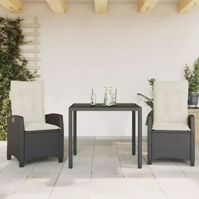 vidaXL Set Pranzo da Esterno Moderno con Cuscini - Polyrattan