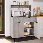 Meuble de Rangement Buffet avec Espace de Rangement, Petit Buffet Moderne avec Étagères Réglables et 2 Tiroirs, Table Console Buffet en Bois pour Salle à Manger