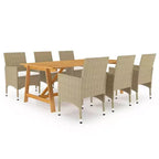 vidaXL Ensemble de salle à manger en bois d'acacia massif Grand ergonomique