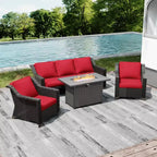 Set da Esterno UPTIOT con Tavolo Convertibile con Braciere e Sedute