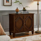 Mobile credenza geometrico 34, mobile buffet moderno a 2 ante con ripiano regolabile per ingresso, soggiorno - Panipeachy