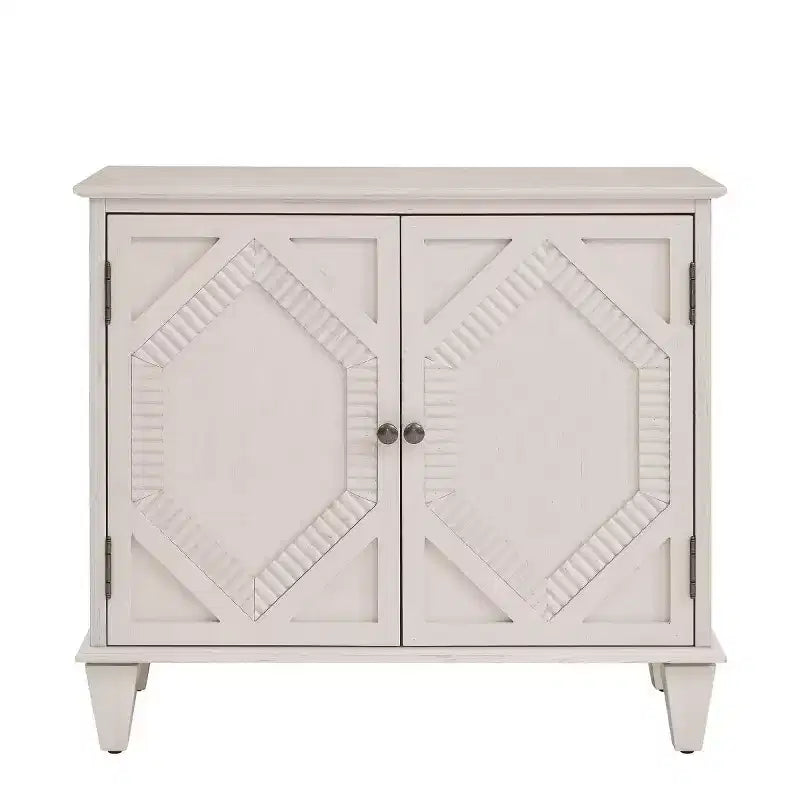 Mobile credenza geometrico 34, mobile buffet moderno a 2 ante con ripiano regolabile per ingresso, soggiorno - Panipeachy