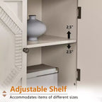 Mobile credenza geometrico 34, mobile buffet moderno a 2 ante con ripiano regolabile per ingresso, soggiorno - Panipeachy