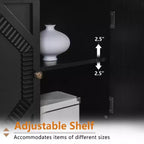 Mobile credenza geometrico 34, mobile buffet moderno a 2 ante con ripiano regolabile per ingresso, soggiorno - Panipeachy