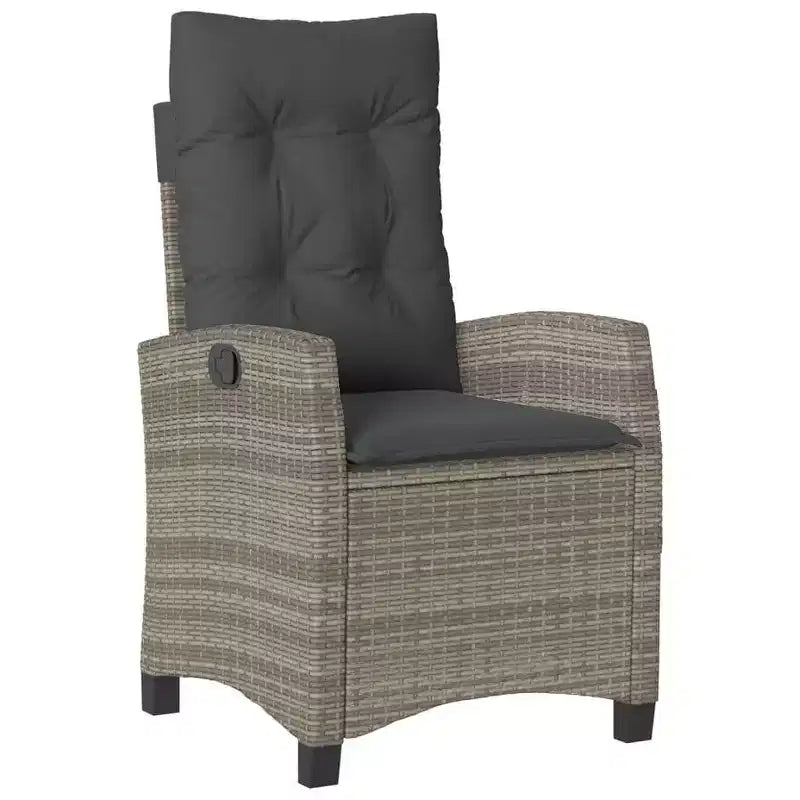 vidaXL Set da pranzo da giardino con cuscini in polyrattan