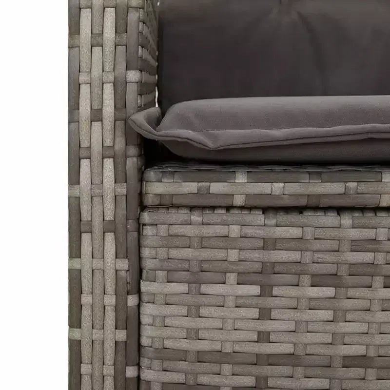 vidaXL Set da pranzo da giardino con cuscini in polyrattan