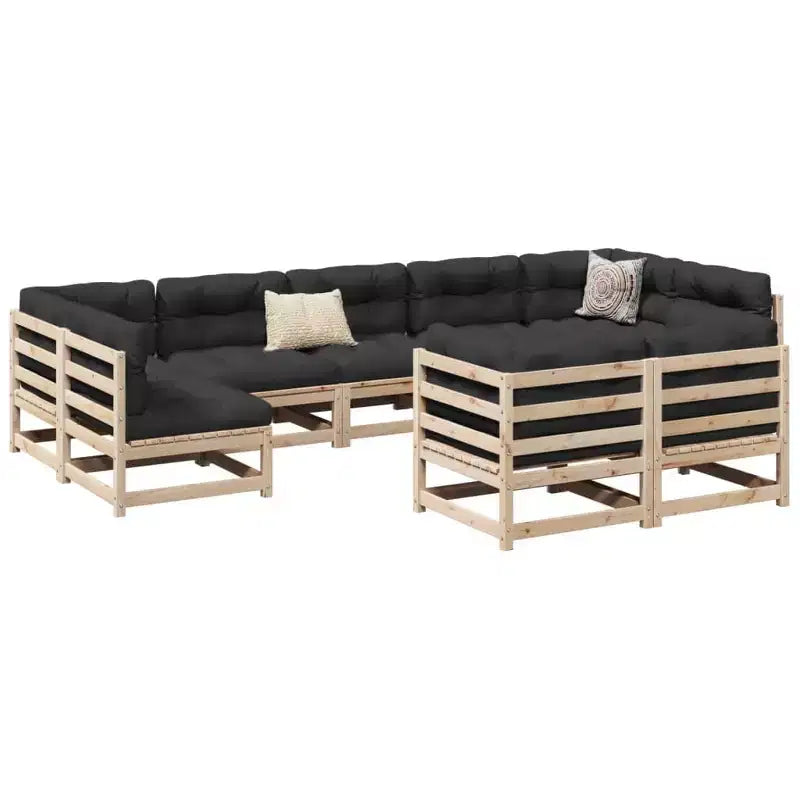 Set divano modulare da giardino per esterni vidaXL con cuscini