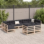 Set divano modulare da giardino per esterni vidaXL con cuscini