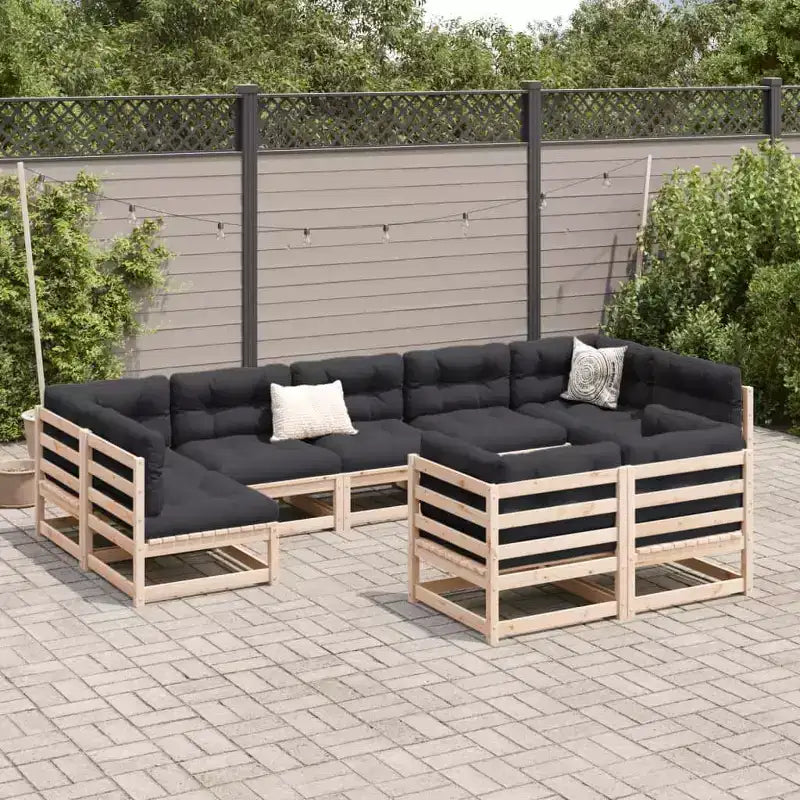 Set divano modulare da giardino per esterni vidaXL con cuscini