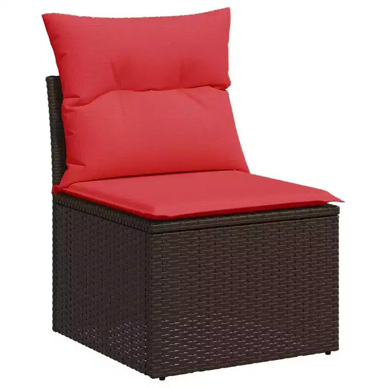 vidaXL Salotto da Giardino con Cuscini e Tavolino, Polyrattan