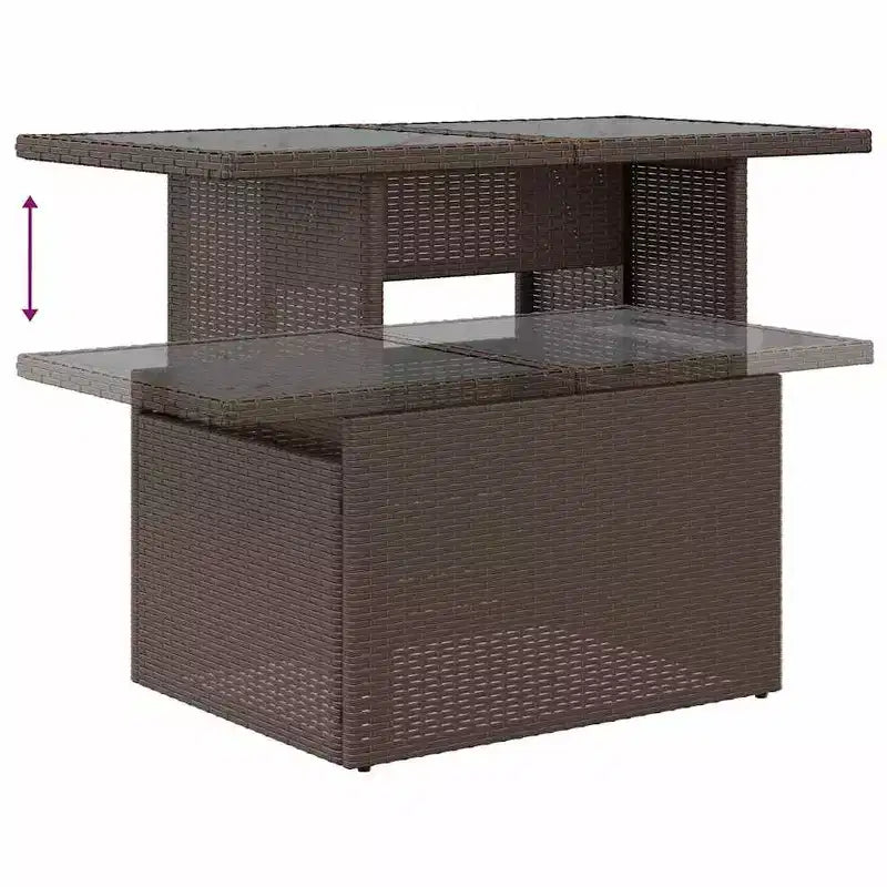 vidaXL Salotto da Giardino con Cuscini e Tavolino, Polyrattan