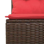 vidaXL Salotto da Giardino con Cuscini e Tavolino, Polyrattan