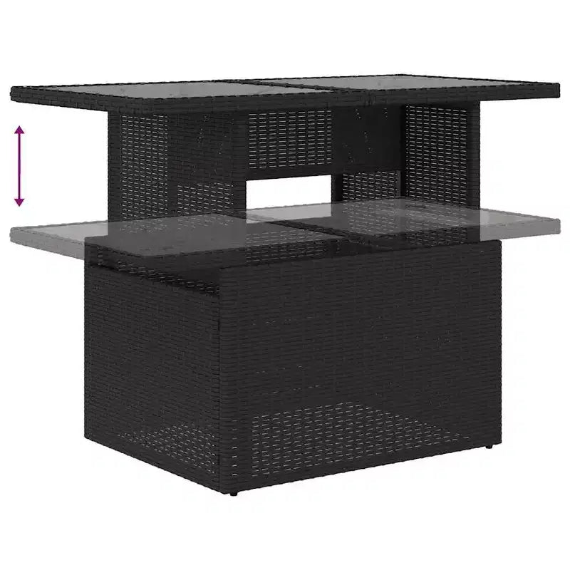 vidaXL Salotto da Giardino con Cuscini e Tavolino, Polyrattan