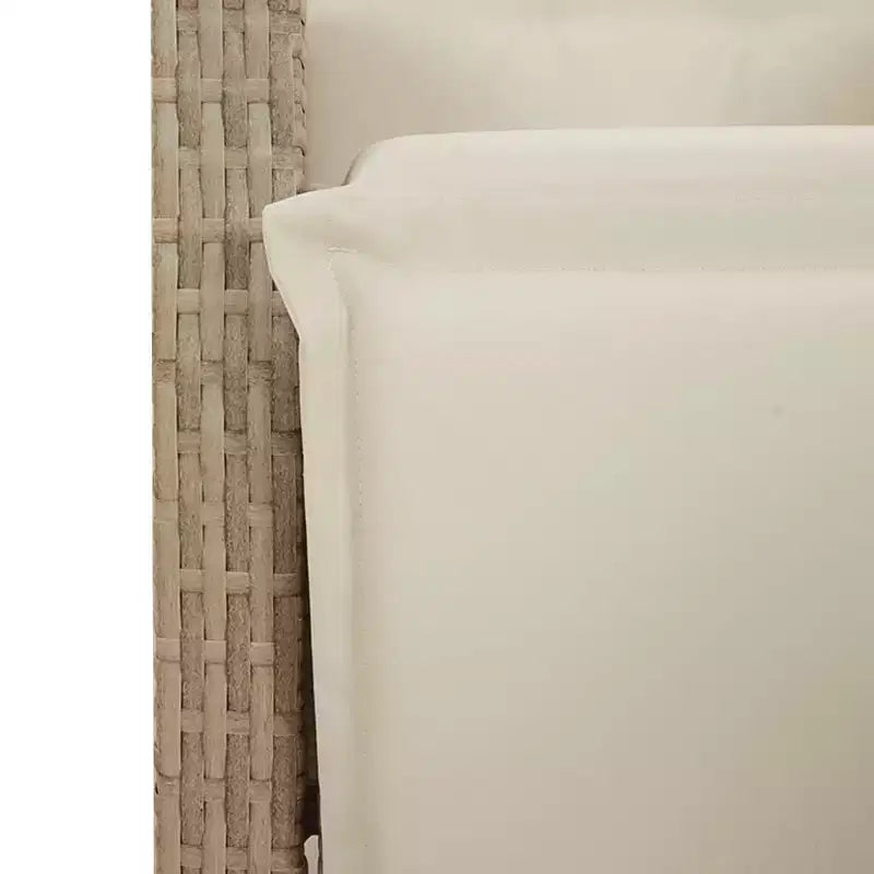 Set da pranzo per esterni vidaXL con cuscini e tavolo rettangolare