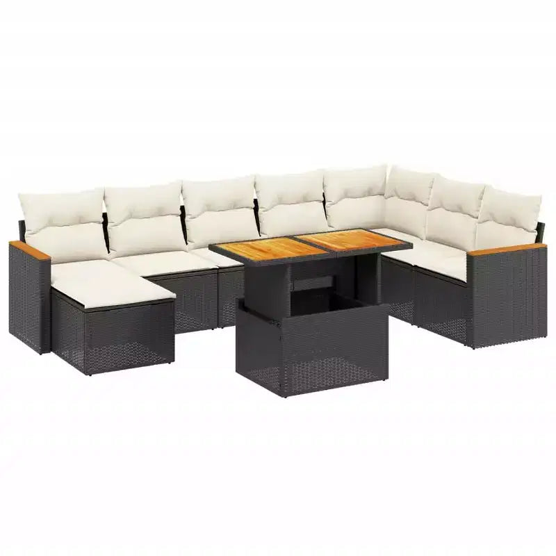 vidaXL Salotto da Giardino in PE Rattan Divano Modulare Grande