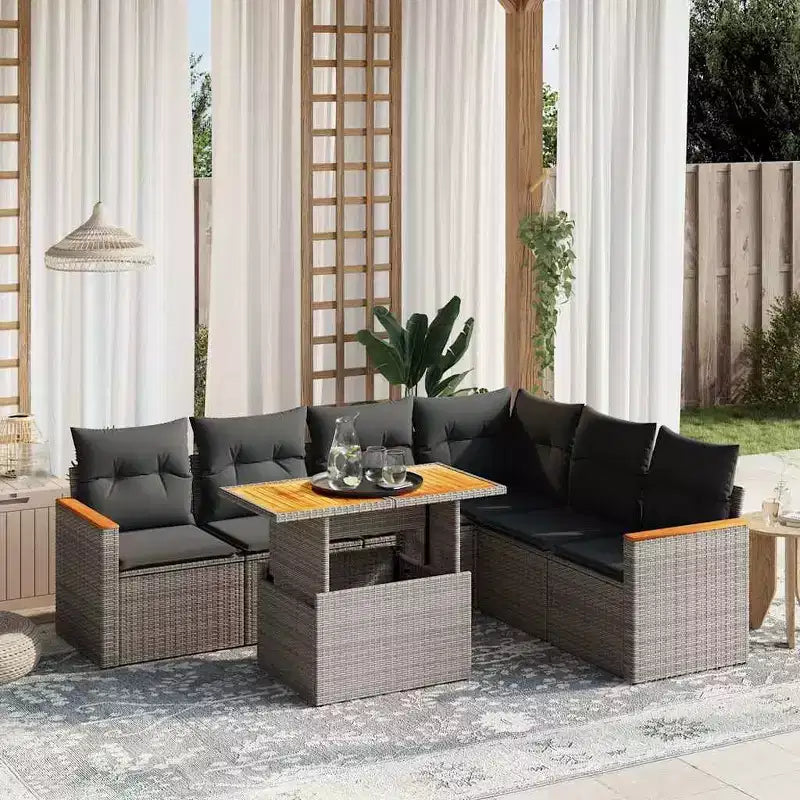 Set Divani da Esterno vidaXL con Cuscini in Diversi Colori