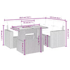 vidaXL Ensemble de canapé d'extérieur modulaire avec rangement, coussins de différentes couleurs