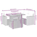 vidaXL Ensemble de canapé d'extérieur modulaire avec rangement, coussins de différentes couleurs