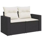 vidaXL Ensemble de canapé d'extérieur modulaire avec rangement, coussins de différentes couleurs