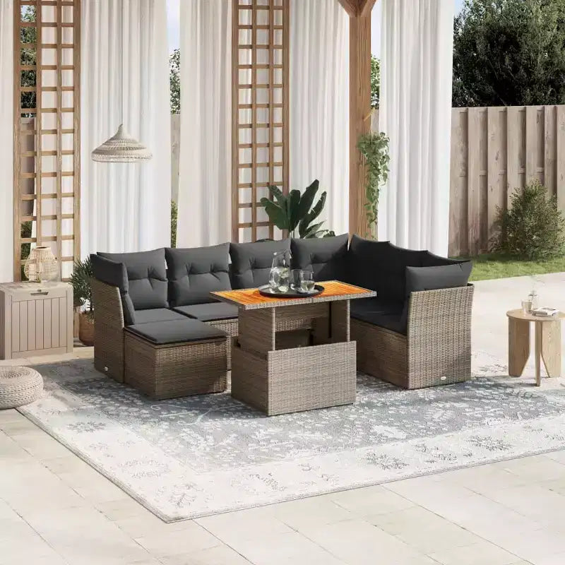 vidaXL Salotto da Esterno con Cuscini - Design Modulare Flessibile