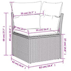 vidaXL Set Divani da Esterno con Cuscini - Design Moderno in Polyrattan
