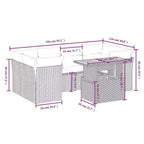 vidaXL Set Divani da Esterno con Cuscini - Design Moderno in Polyrattan