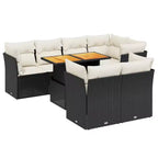 vidaXL Set Divani da Esterno con Cuscini - Design Moderno in Polyrattan