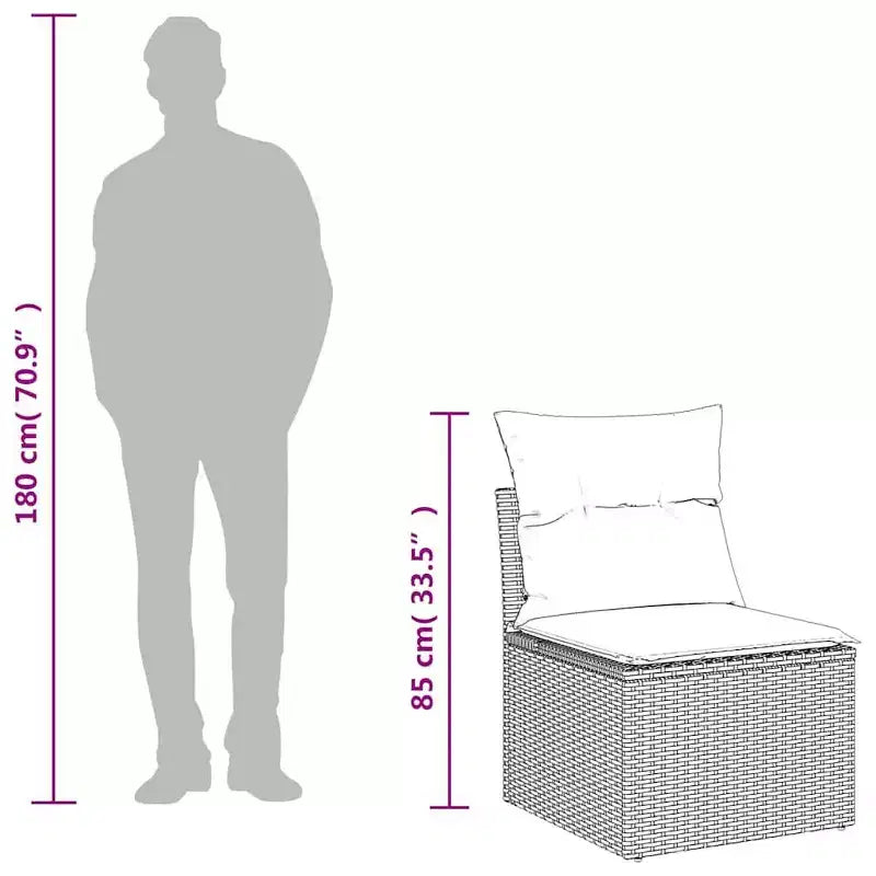 vidaXL Salon de jardin - Confortable et élégant