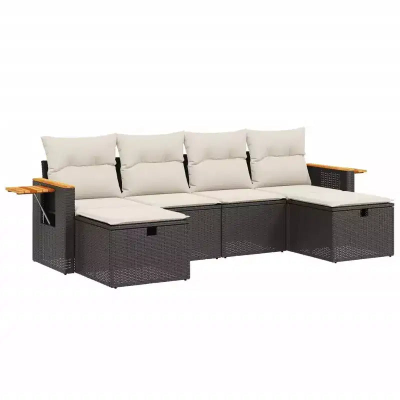 vidaXL Set di divani da giardino Set in polyrattan componibile