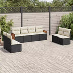 vidaXL Ensemble de canapés de jardin en résine tressée et acier thermolaqué Grande taille