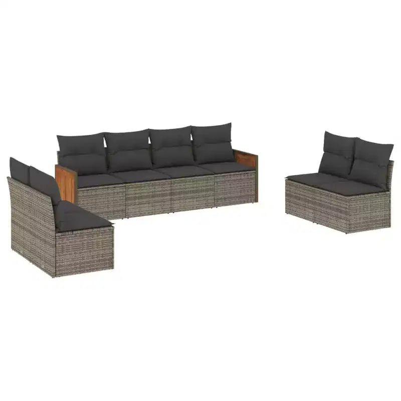 vidaXL Set Divani da Giardino Rattan PE, Acciaio Verniciato a Polvere Grande