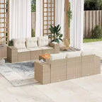 vidaXL Salon de jardin avec coussins en résine tressée