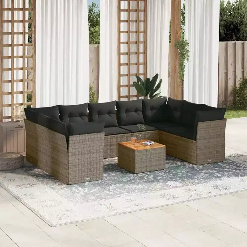 Set Divano Modulare da Giardino vidaXL con Cuscini in Vari Colori