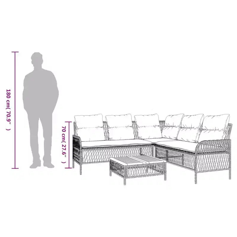 vidaXL Set Divani da Giardino con Cuscini Arredo Esterno 2 Pezzi in Polirattan