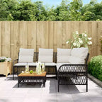 vidaXL Set Divani da Giardino con Cuscini Arredo Esterno 2 Pezzi in Polirattan