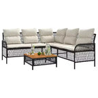 vidaXL Set Divani da Giardino con Cuscini Arredo Esterno 2 Pezzi in Polirattan