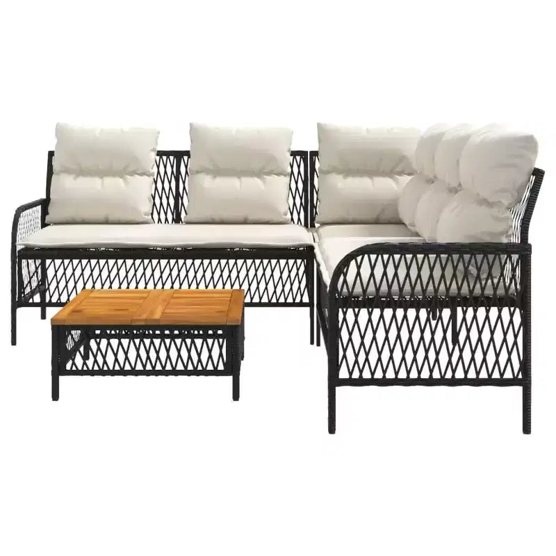 vidaXL Set Divani da Giardino con Cuscini Arredo Esterno 2 Pezzi in Polirattan