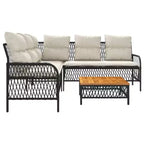 vidaXL Set Divani da Giardino con Cuscini Arredo Esterno 2 Pezzi in Polirattan