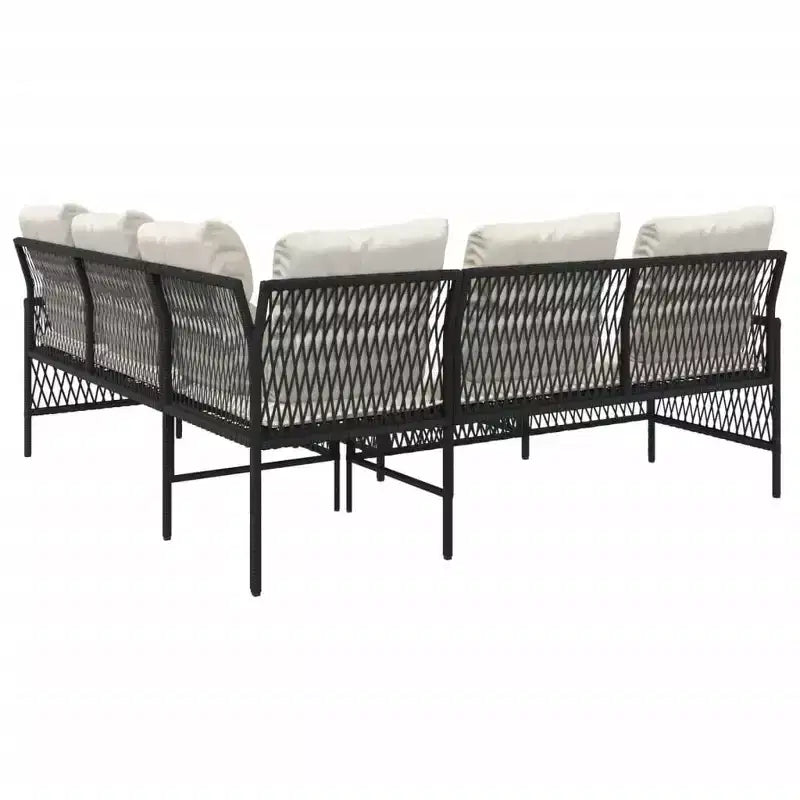 vidaXL Set Divani da Giardino con Cuscini Arredo Esterno 2 Pezzi in Polirattan