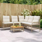 vidaXL Set Divani da Giardino con Cuscini Arredo Esterno 2 Pezzi in Polirattan