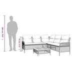 vidaXL Set Divani da Giardino con Cuscini Arredo Esterno 2 Pezzi in Polirattan