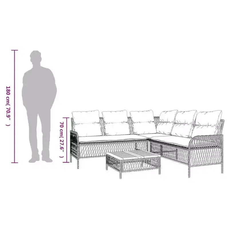 vidaXL Set Divani da Giardino con Cuscini Arredo Esterno 2 Pezzi in Polirattan