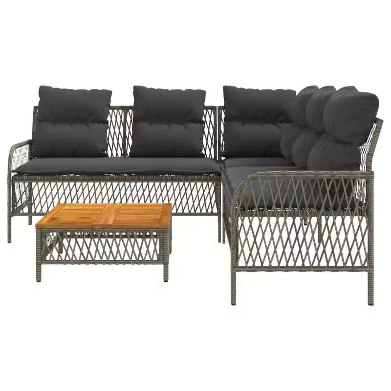 vidaXL Set Divani da Giardino con Cuscini Arredo Esterno 2 Pezzi in Polirattan