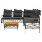 vidaXL Set Divani da Giardino con Cuscini Arredo Esterno 2 Pezzi in Polirattan