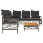 vidaXL Set Divani da Giardino con Cuscini Arredo Esterno 2 Pezzi in Polirattan