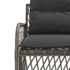 vidaXL Set Divani da Giardino con Cuscini Arredo Esterno 2 Pezzi in Polirattan