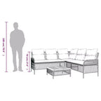 vidaXL Set Divani da Giardino con Cuscini Arredo Esterno 2 Pezzi in Polirattan
