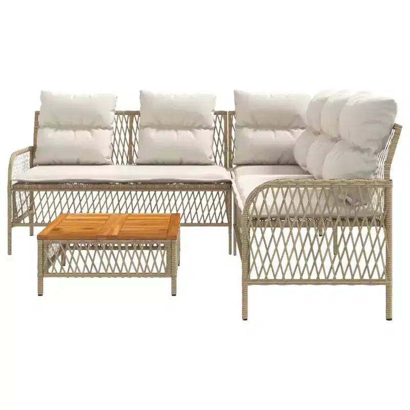 vidaXL Set Divani da Giardino con Cuscini Arredo Esterno 2 Pezzi in Polirattan
